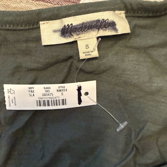 Madewell Women’s Side Ruched Tee Shirt in Slub Pima Cotton NWT S Green - Picture 5 of 9